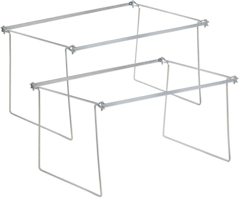 Blue Summit Hanging File Bars For File Cabinet, Letter Size, 13x17.5, Metal Files Holder Bars on Desktop, File Drawer Organizer Insert, Filing Cabinet Organizer Insert, Set of 2 - Image 7