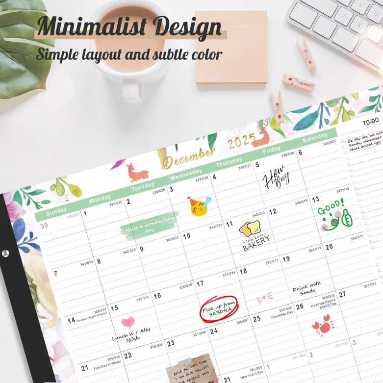 Gannyfer Desk Calendar 2025-2026 - 18 Month Large Calendar July 2025 - Dec 2026, 22" x 17" Desktop Pad Calendar, Office Supplies Perfect for Planning and Organizing In Your Home, School or Office - Image 4